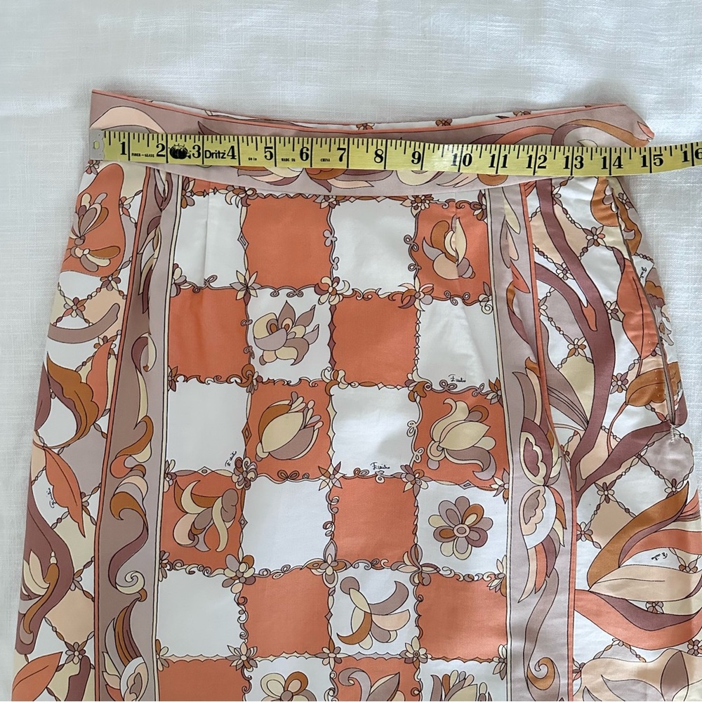 Vintage 60s Emilio Pucci Print Skirt 28" Waist - Picture 8 of 15